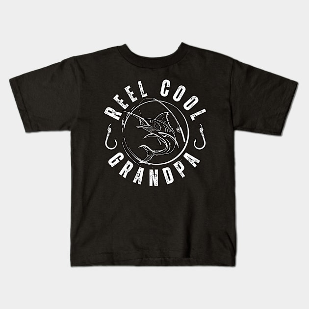 Reel Cool Grandpa fishing Kids T-Shirt by Live.Good